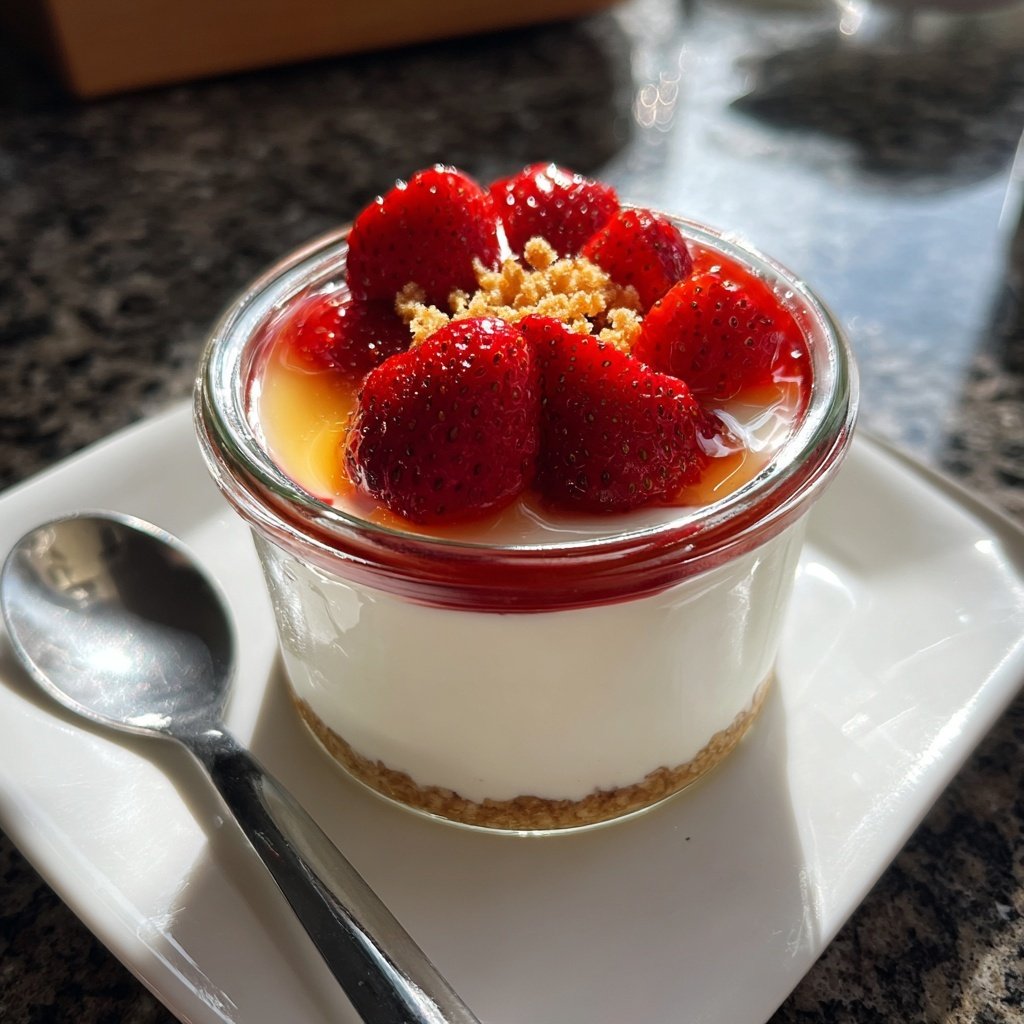 Fresh Strawberry Yogurt Dessert