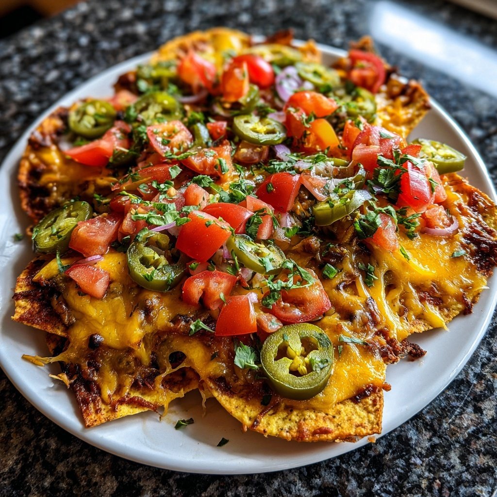 Super Bowl Appetizer Loaded Veggie Nachos