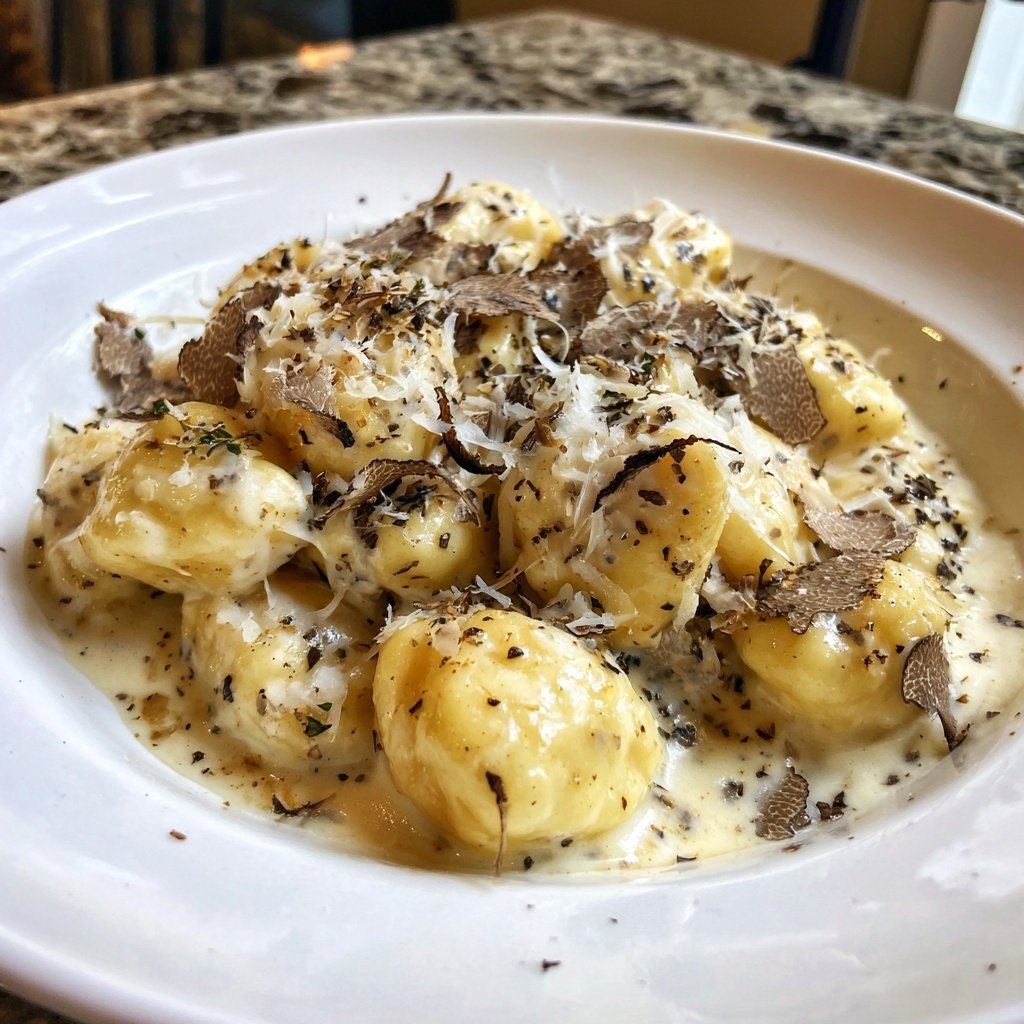 Truffle Gnocchi with Cream Sauce