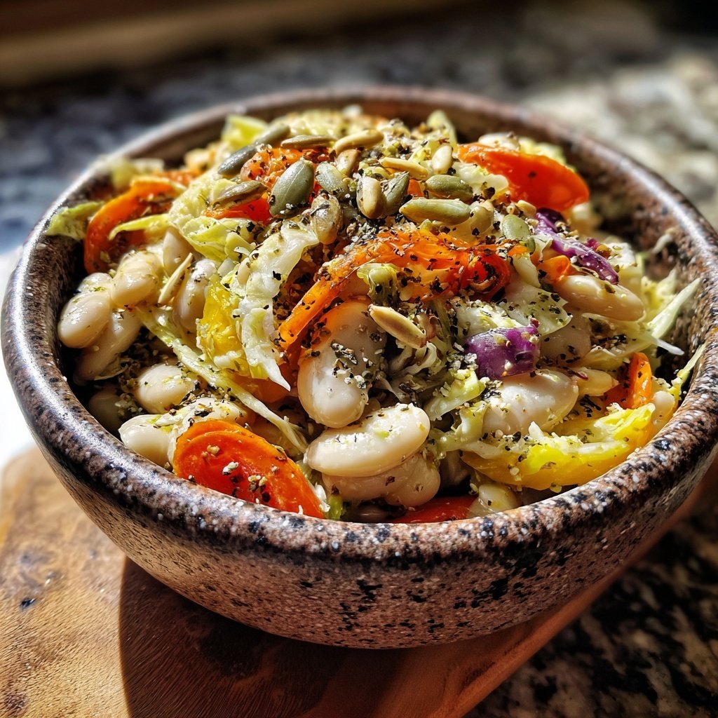 Healthy Lunch White Bean Lemon Salad