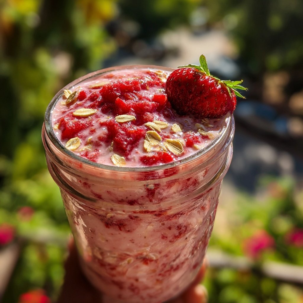 Strawberry Oatmeal Smoothie