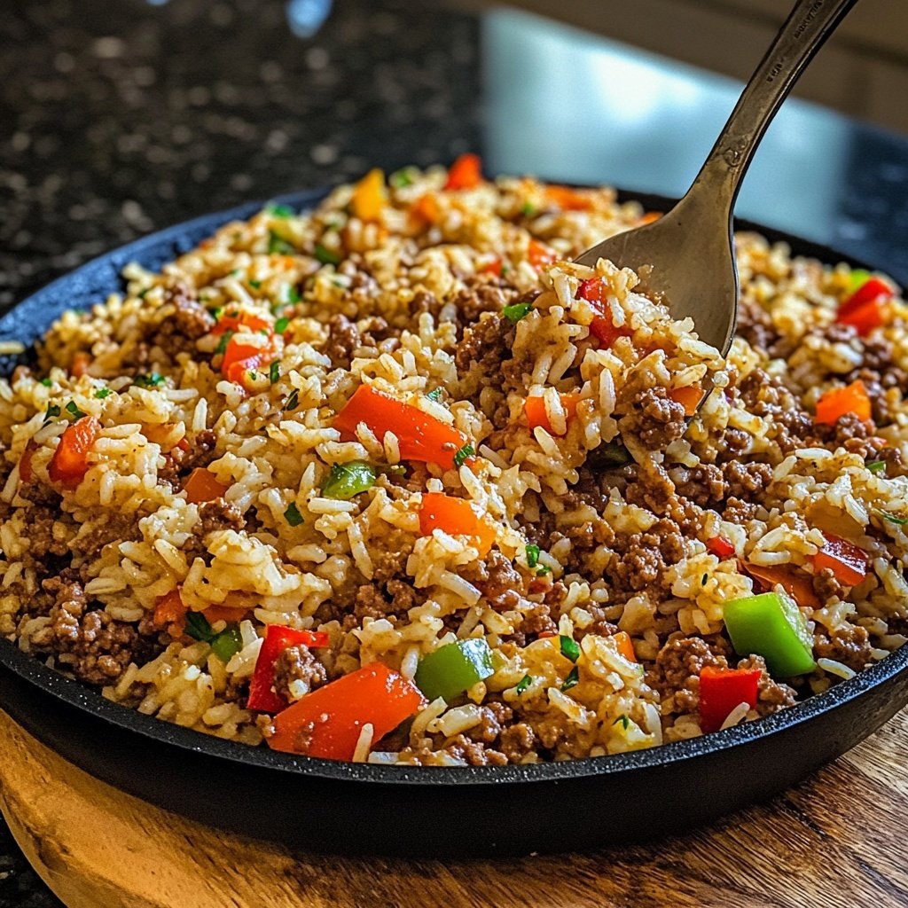 Ground Beef and Rice Skillet