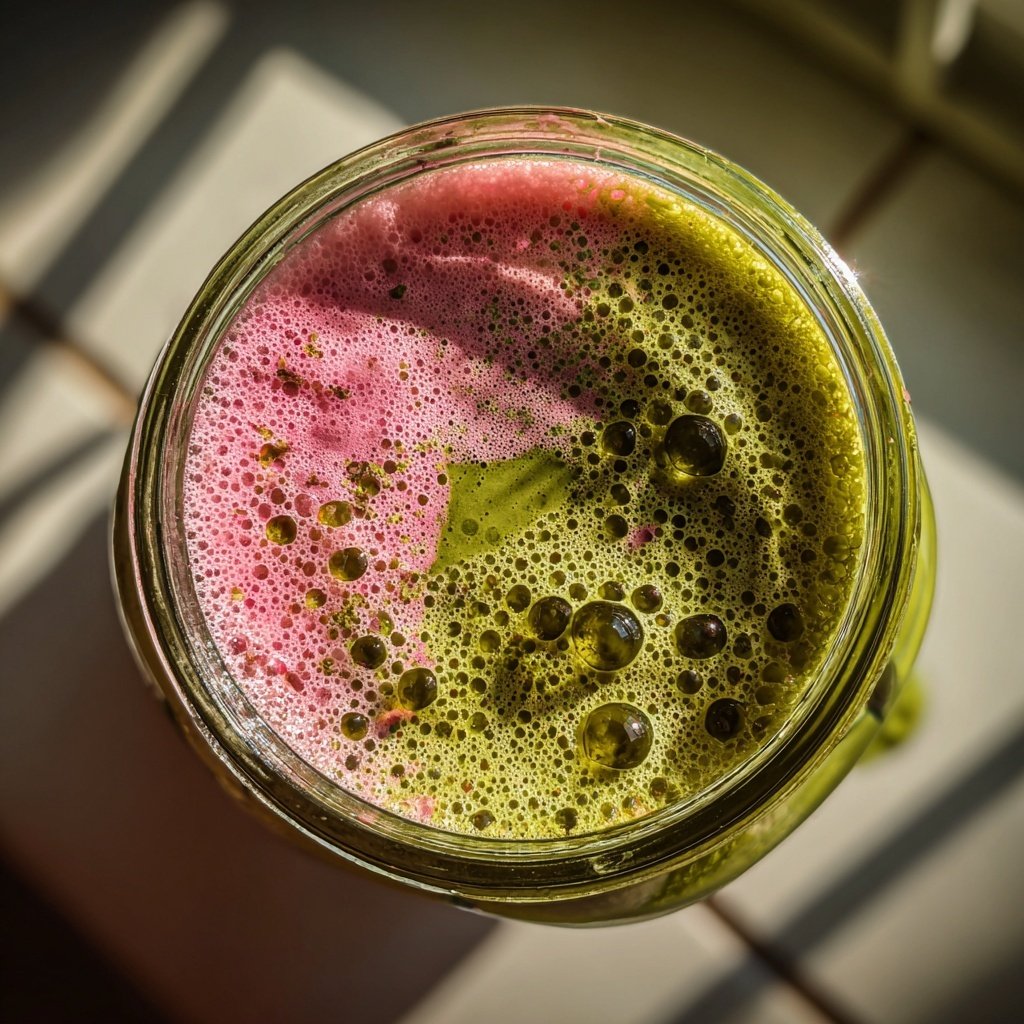 Homemade Strawberry Matcha Drink