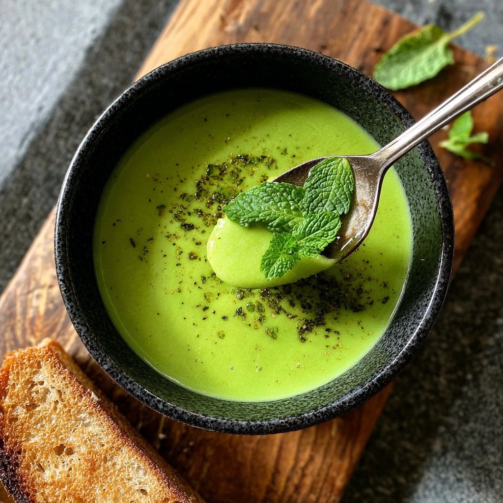 Spring Pea And Spinach Soup