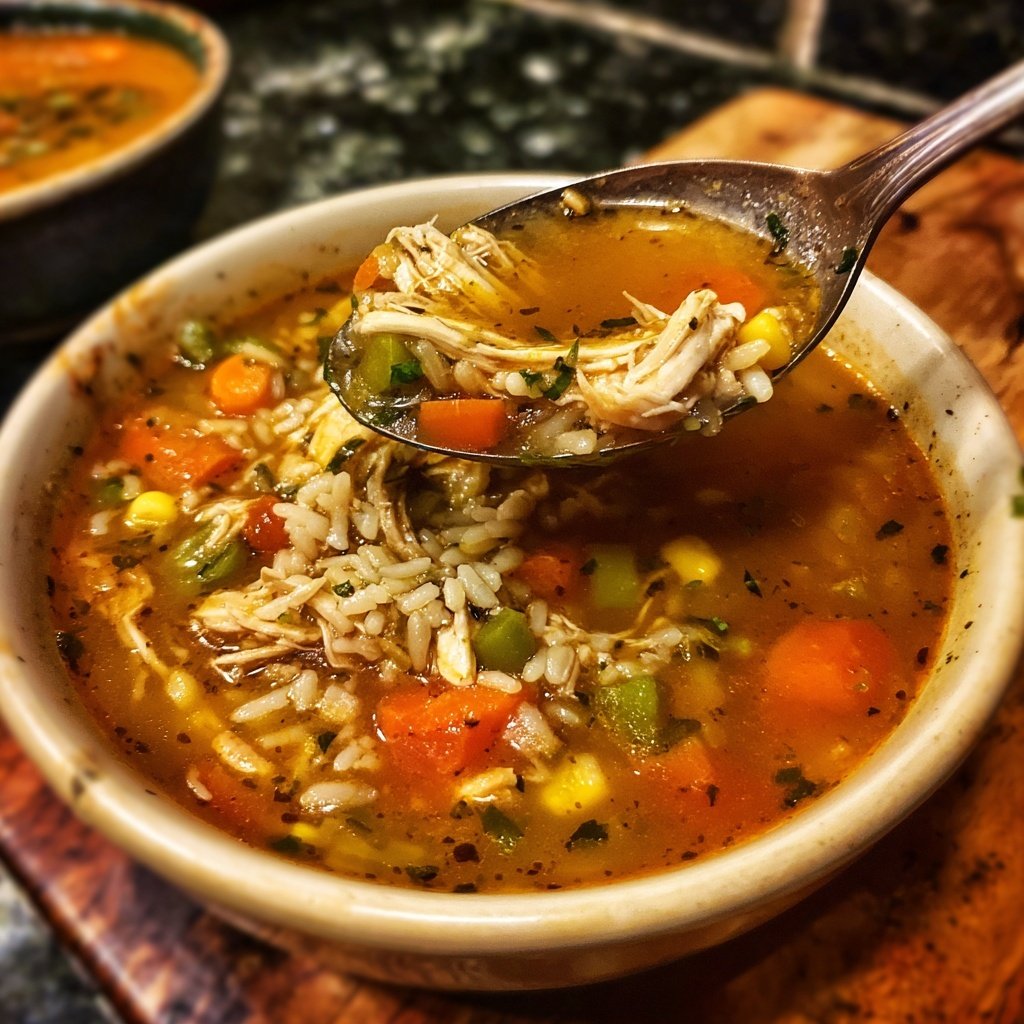 Chicken And Rice Weeknight Soup