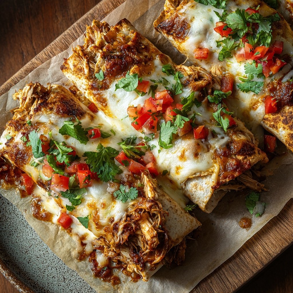Shredded Chicken Burrito Bake