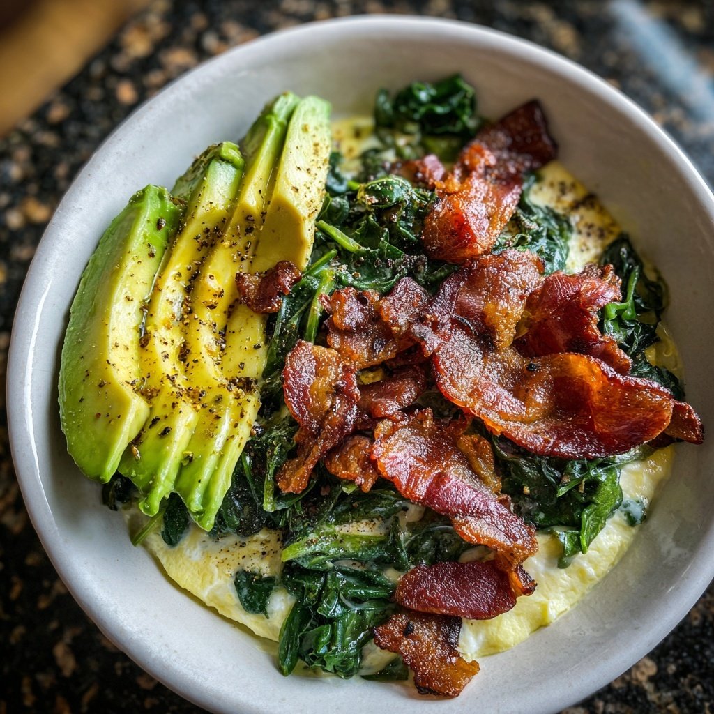 Keto Breakfast Bowl With Avocado