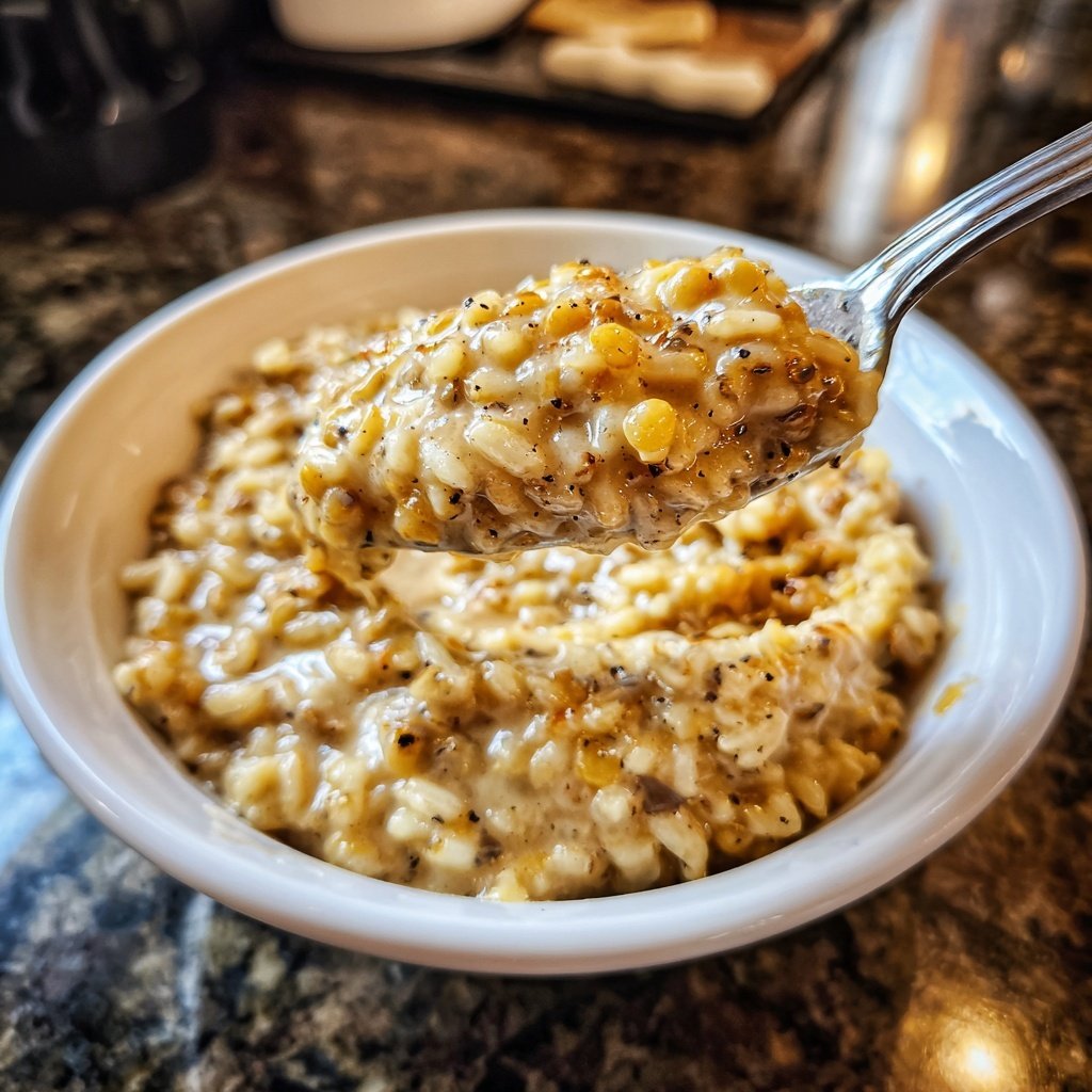 Creamy Garlic Lentil Rice